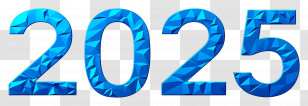2025 Year - 2025 Blue Polygonal Graphic Design Transparent PNG
