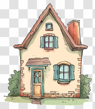 Small Cute Doodle House - Small Cute Doodle House Illustration Transparent PNG