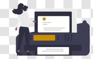 Photocopier Machine - Person Using Printer Transparent PNG