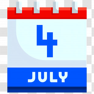 Calendar - July 4th Calendar Illustration Transparent PNG