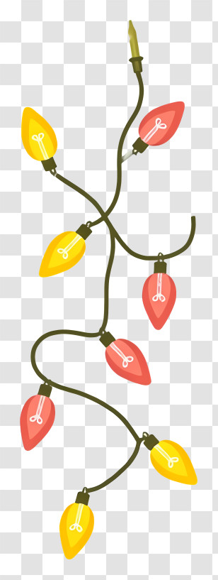 Christmas Lights - Colorful String Christmas Lights Transparent PNG