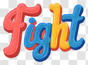 Word Fight - Bold FIGHT Text Illustration Transparent PNG