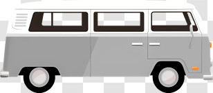 Icon - Illustration Of A Gray Van Transparent PNG