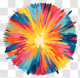 Explosion Icon - Vibrant Colorful Explosion Art Transparent PNG