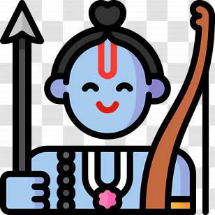 Rama - Blue Deity With Spear And Bow Transparent PNG