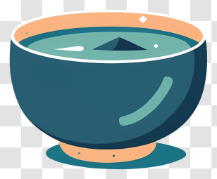 Cartoon - Blue Soup Bowl Transparent PNG
