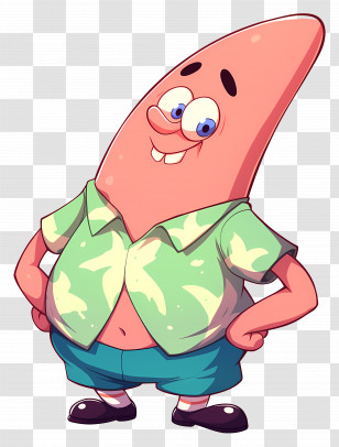 Patrick Star - Pink Starfish Cartoon Character Transparent PNG