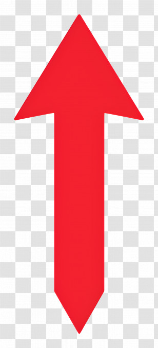 Red Arrow Up - Red Up Arrow Transparent PNG