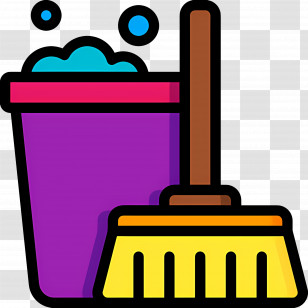 Cleaning Mop - Cleaning Supplies With Bucket And Broom Transparent PNG