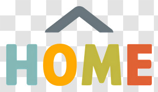 Home Logo - Playful HOME Letter Logo Transparent PNG