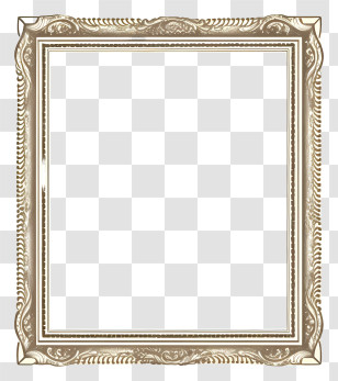Ornate Frame - Elegant Ornate Silver Photo Frame Transparent PNG
