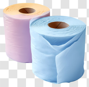 Pastel Toilet Tissue - Colorful Toilet Paper Rolls Transparent PNG