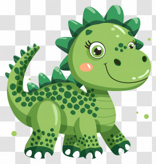 Cartoon Dinosaur - Green Dinosaur Cartoon Illustration Transparent PNG