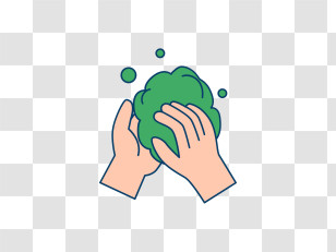 Washing Hands - Hand Washing With Bubbles Transparent PNG