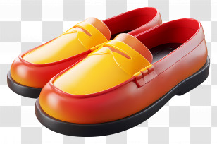 Loafers - Colorful Gradient Loafers Shoes Transparent PNG