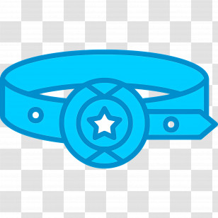 Champion Belt - Blue Dog Collar Transparent PNG