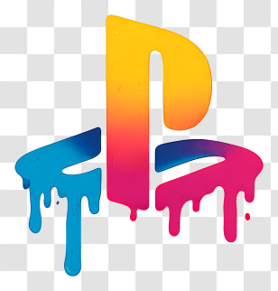 Melting Playstation Logo - Colorful Dripping PlayStation Logo Transparent PNG