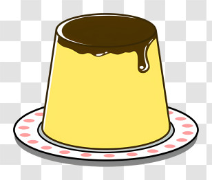 Cartoon - Chocolate Topped Pudding Transparent PNG