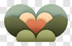 Rolling Hills Logo - Heart-Shaped Green Hills Icon Transparent PNG