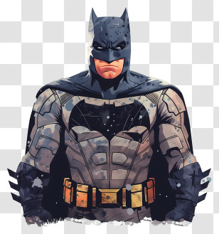 Batman - Superhero Illustration In An Action Suit Transparent PNG