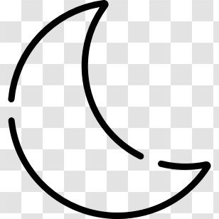 Crescent - Crescent Moon Outline Illustration Transparent PNG