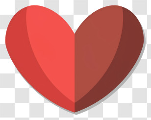 Cartoon - Red Heart Shape Representing Love Transparent PNG