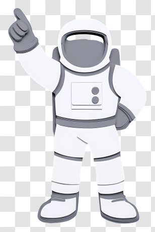 Paper Cut Astronaut - Cartoon Astronaut Pointing Up Transparent PNG