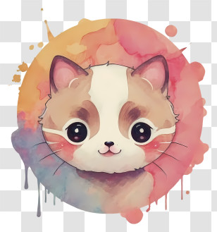 Cute Kitten - Cute Watercolor Cat Illustration Transparent PNG