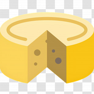 Cheese Wheel - Cheese Wheel With A Slice Cut Out Transparent PNG
