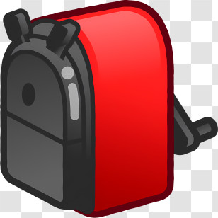 Icon - Red Backpack-Shaped Pencil Sharpener Transparent PNG