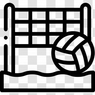 Volleyball - Volleyball Net And Ball Transparent PNG