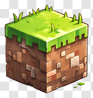 Minecraft Dirt Block - Minecraft Grass Block Transparent PNG