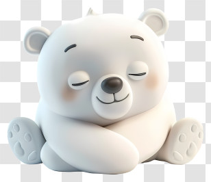 International Polar Bear Day - Cute Sleeping White Bear Transparent PNG