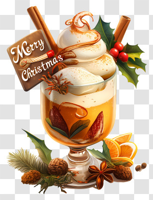 Christmas Food - Merry Christmas Spiced Drink Illustration Transparent PNG
