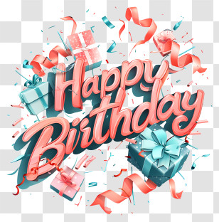 Cute Happy Birthday Text - Happy Birthday Celebration Transparent PNG