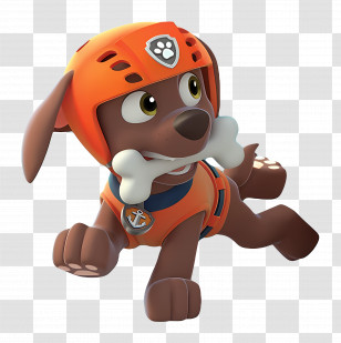 Paw Patrol - Superhero Animated Dog In Orange Transparent PNG