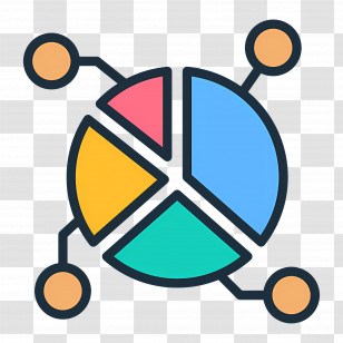 Proportion - Colorful Pie Chart Transparent PNG