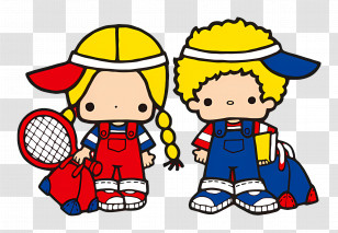 Patty Jimmy - Children In Sports Outfits Cartoon Illustration Transparent PNG
