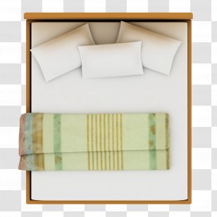 Bed Furniture Floor Plan Room - Portable Document Format - Top View Transparent PNG