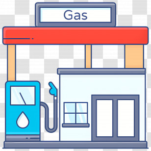 Gas Station - Modern Gas Station Transparent PNG