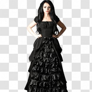 Little Black Dress Wedding Ball Gown Victorian Fashion - Goth Subculture Transparent PNG