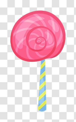 Cartoon - Lollipop With Swirls Transparent PNG