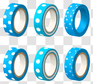 Blue Polka Dot Washi Tape - Blue Polka Dot Tape Collection Transparent PNG
