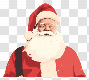 Santa Claus - Jolly Santa Claus Portrait For Christmas Transparent PNG