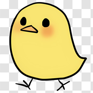 Cartoon - Adorable Cartoon Yellow Chick Transparent PNG