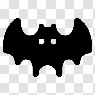 Halloween Bat - Black Bat Silhouette For Halloween Transparent PNG