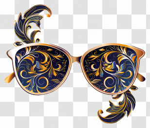Sunglass Design - Stylish Decorative Glasses Transparent PNG