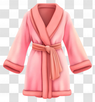 Bathrobe - Soft Pink Bathrobe Illustration Transparent PNG