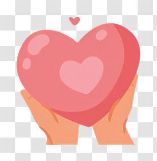 Hands Holding Heart - Heart In Hands Symbol Of Care And Love Transparent PNG