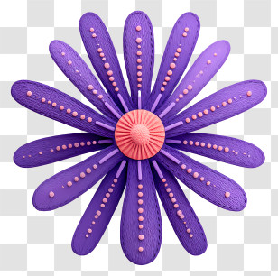 Purple Sea Urchin - Purple Decorative Flower Illustration Transparent PNG